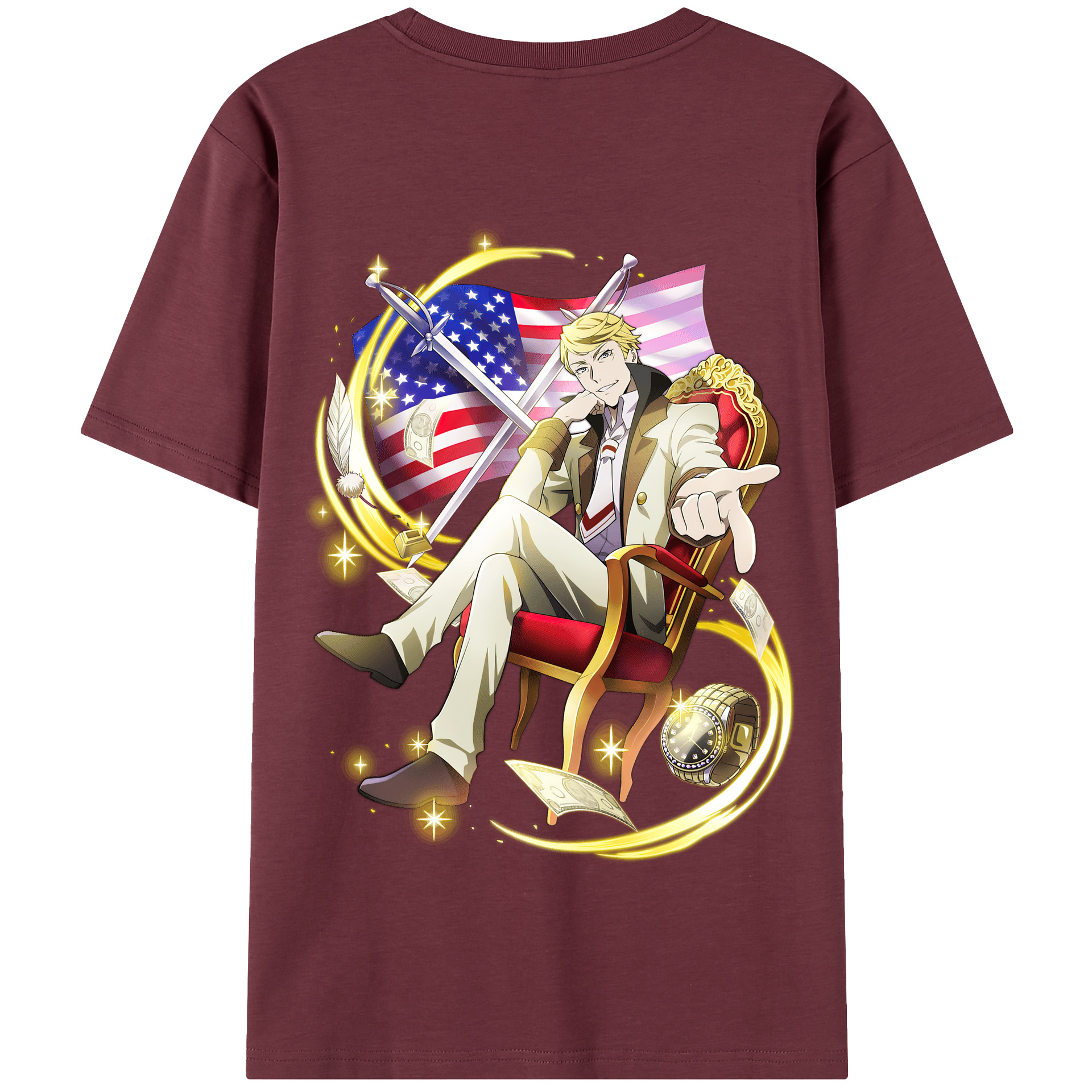 （画像用） 文豪ストレイドッグス Bungo Stray Dogs 綿100％半袖Tシャツ（背面プリント）
